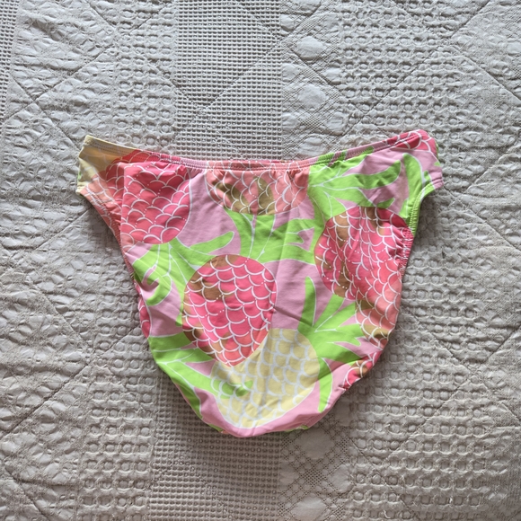 Lilly Pulitzer Pink and Green Pineapple Print Swimsuit Tripical | 12 - Picture 3 of 9